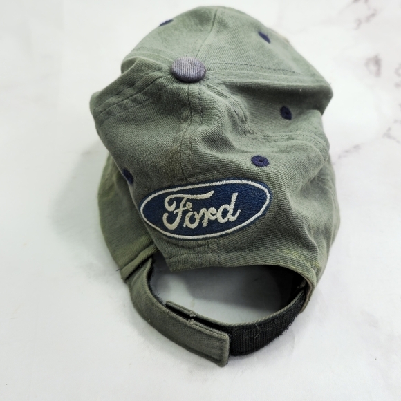 Ford Hat Mens Gray Trucks Adjustable Strapback Dad Cap Baseball Destroyed - Picture 5 of 8
